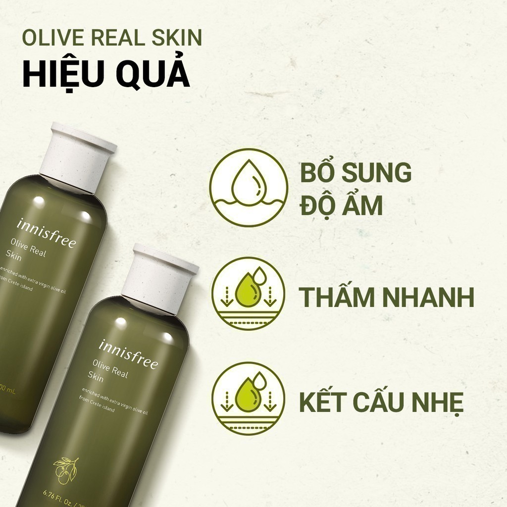 Nước cân bằng dưỡng ẩm innisfree Olive Real Skin 170ml