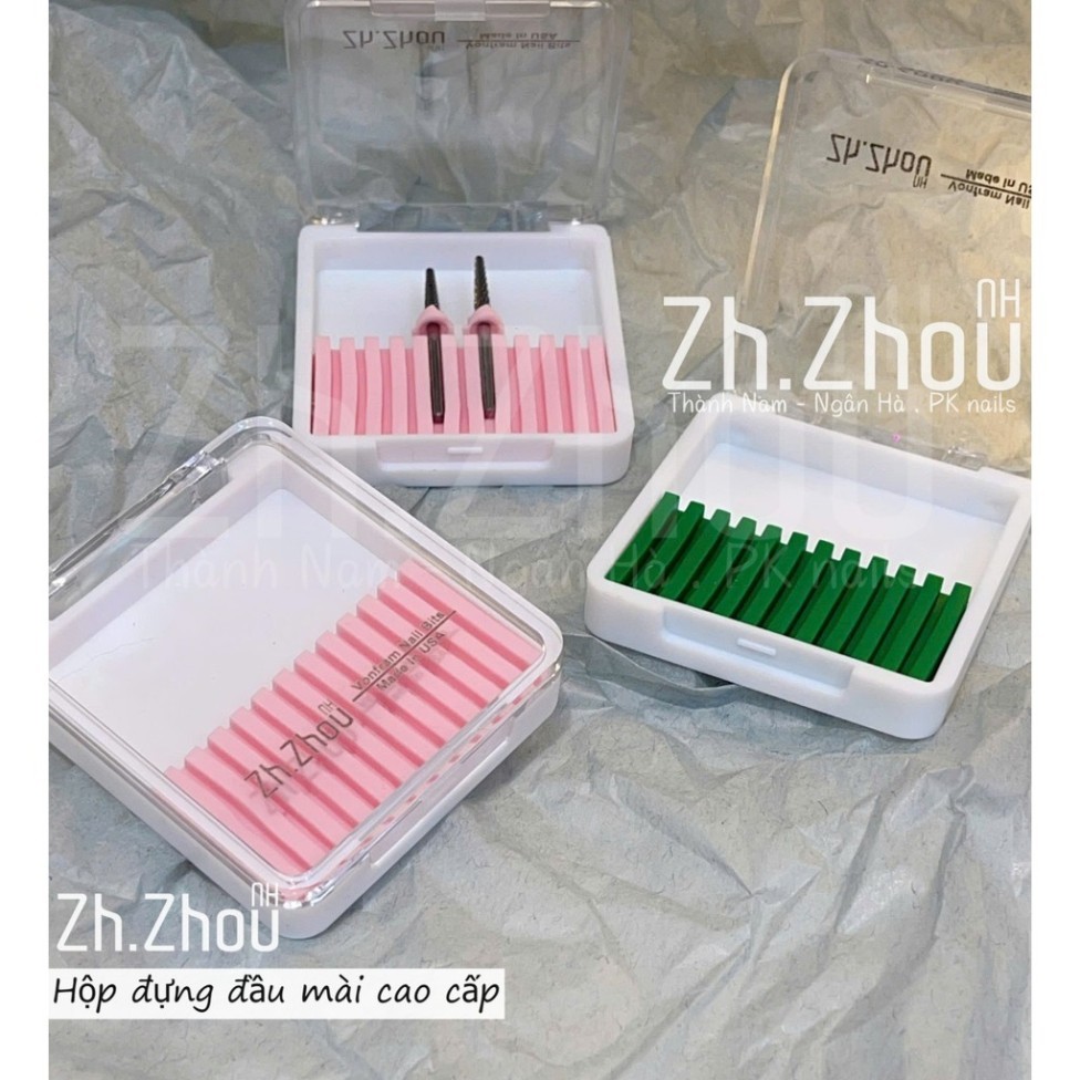 hộp đựng đầu mài làm móng, hộp đựng đầu mài nail , Zh,Zhou