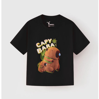 [Form rộng lùi 1 size] Áo thun tay ngắn Capybara bé trai, bé gái Rabity 900.070