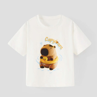 [Form rộng lùi 1 size] Áo thun tay ngắn Capybara bé trai, bé gái Rabity 900.070