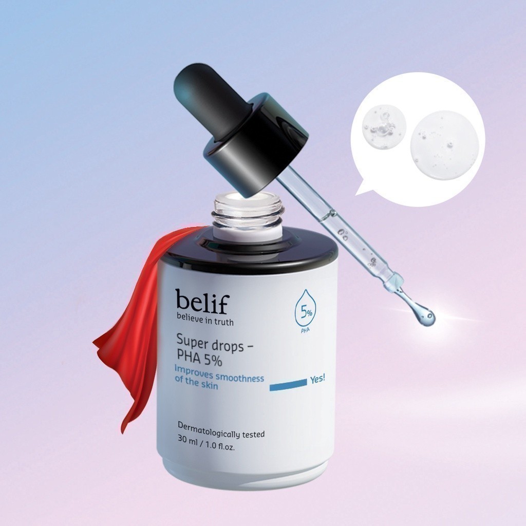 Ảnh Tinh chất dưỡng da mềm mịn và tẩy tế bào chết belif Super Drops PHA 5% 30 ml 4