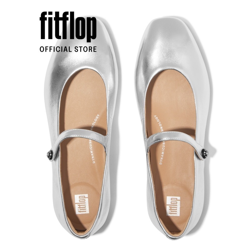 Giày Búp Bê Da Mềm DELICATO Kiểu Mary Janes - Silver - FOT - IH4-011