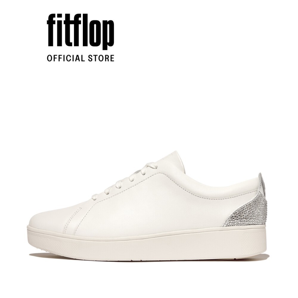 Giày Thể Thao Cổ Ngắn Nữ FitFlop RALLY - Urban White/Silver - FON - HY8-610
