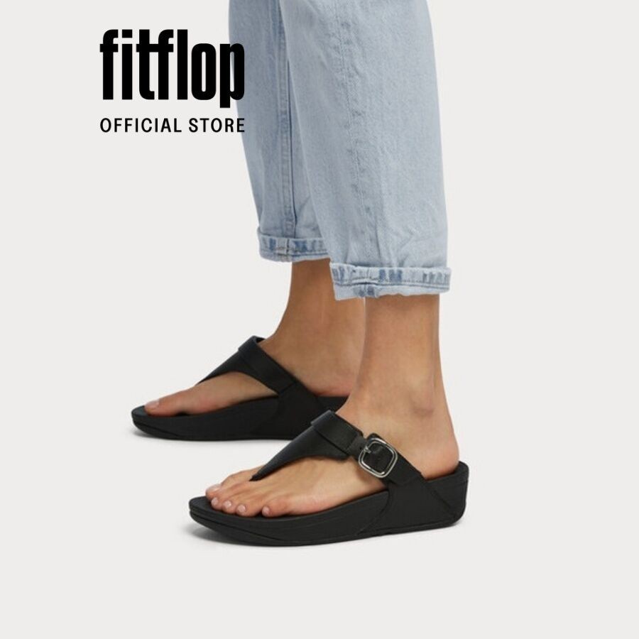 Dép Xỏ Ngón Nữ FitFlop LULU - All Black - FOF - ES8-090