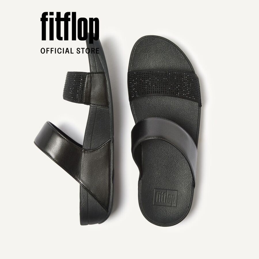 Dép Quai Ngang Nữ FitFlop LULU - All Black - FON - EC4-090