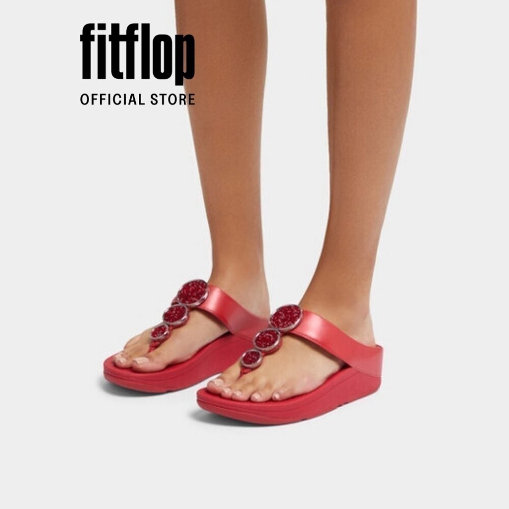 Dép Xỏ Ngón Nữ FitFlop HALO - MetallRed - FL12 - HJ1-A97