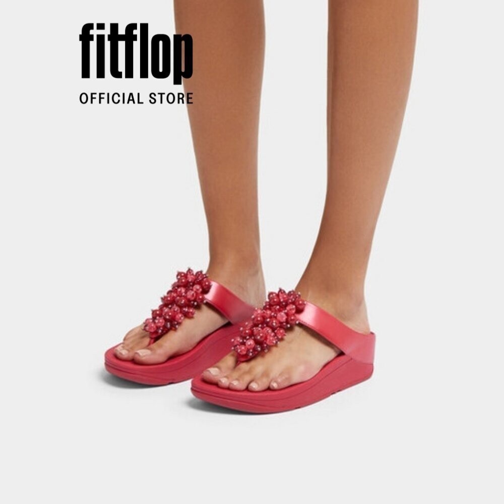 Dép Xỏ Ngón Nữ FitFlop FINO - MetallRed - FL10 - HI9-A97