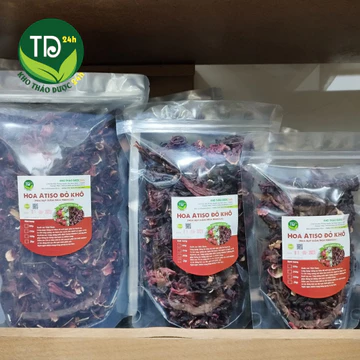 Hoa Atiso đỏ khô (Hoa bụp giấm/Hoa Hibiscus), nguyên liệu pha trà, chưng yến, làm siro [100 gram] I Kho Thảo Dược 24h