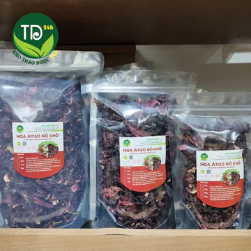 Hoa Atiso đỏ khô (Hoa bụp giấm/Hoa Hibiscus) loại 1, nguyên liệu pha trà, chưng yến, làm siro [1kg] I Kho Thảo Dược 24h
