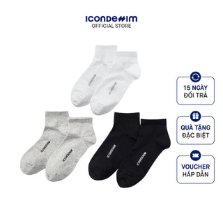 Combo Vớ Nam Cổ Thấp ICONDENIM Ankle Socks Logo Weaving - VOID0044
