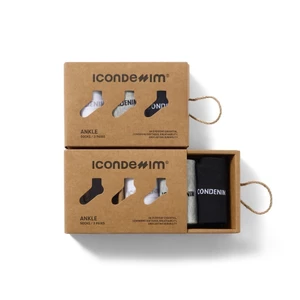 Combo Vớ Nam Cổ Thấp ICONDENIM Ankle Socks Logo Weaving - VOID0044