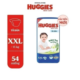 Tã/Bỉm Dán Sơ sinh Huggies Skincare Super Jumbo M76+3/L68/XL60/XXL54