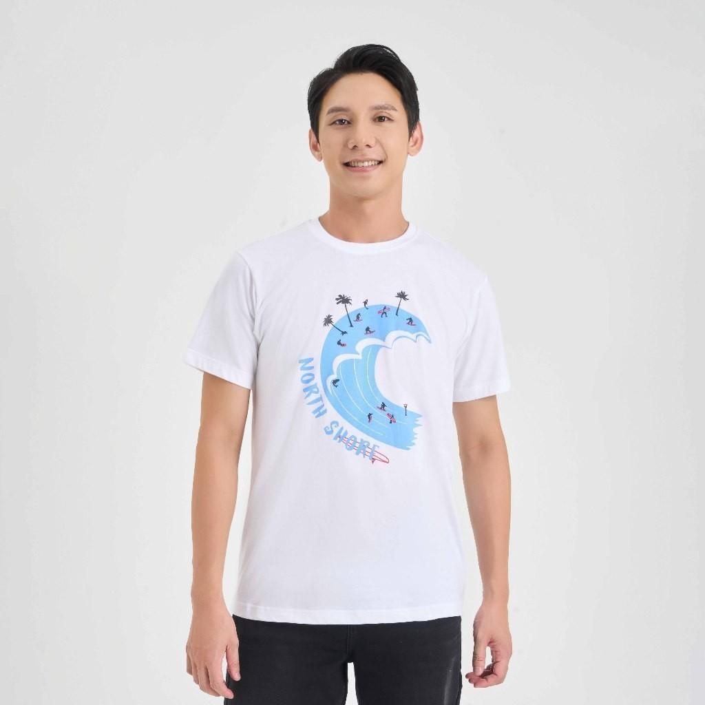Áo phông nam CANIFA áo thun cộc tay in họa tiết 8TS24S006