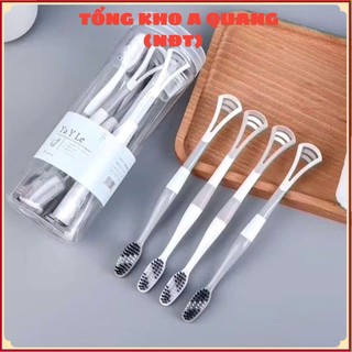 HỘP 8 BÀN CHẢI ĐNHS RĂNG,  Hộp 8 chiếc bàn chải đánh răng 2 in 1 có rơ lưỡi tiện dụng - MA: BANCHAIDANHRANG065