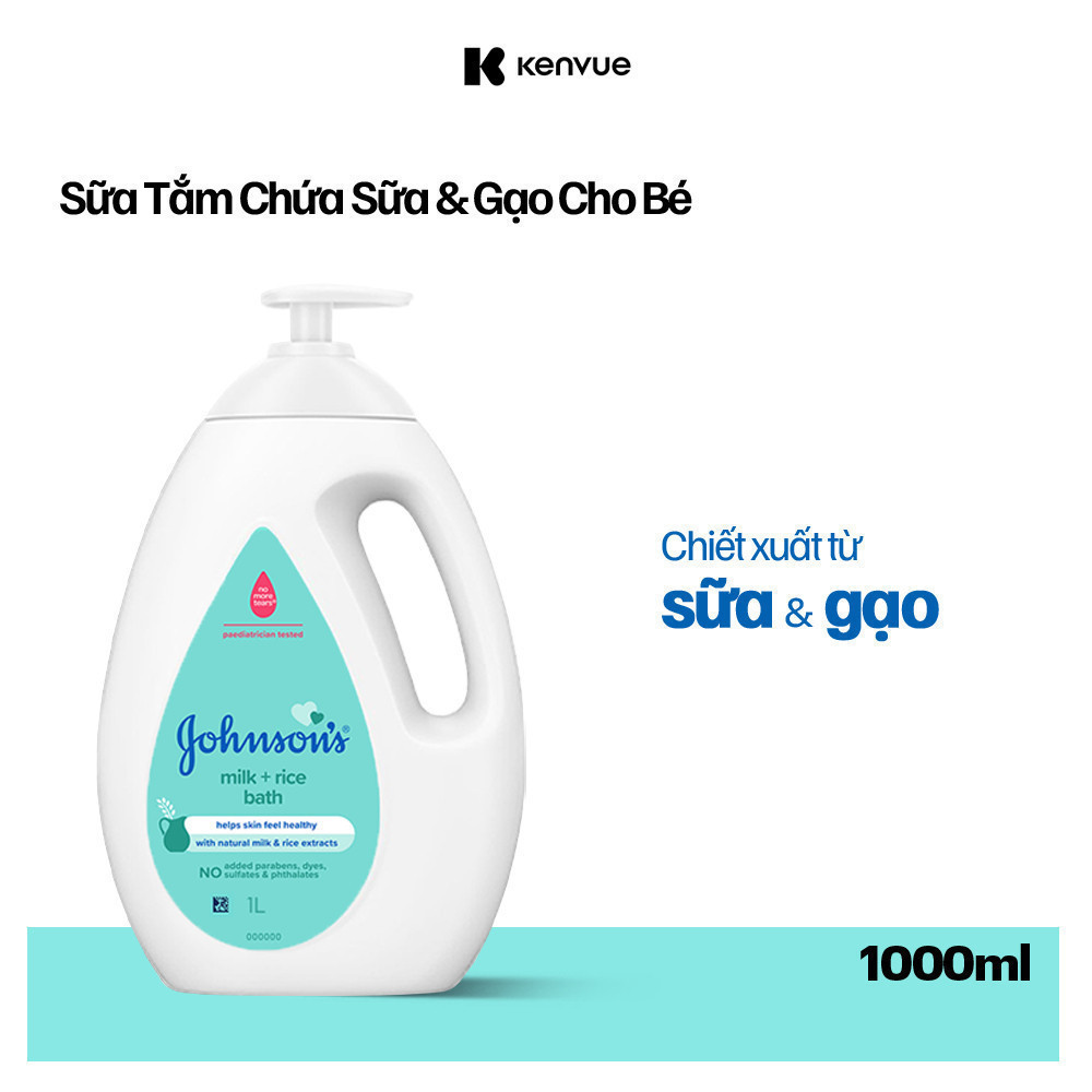 Ảnh Bộ 2 chai Sữa tắm Johnson's Baby chứa sữa gạo & yến mạch 1000ml 2