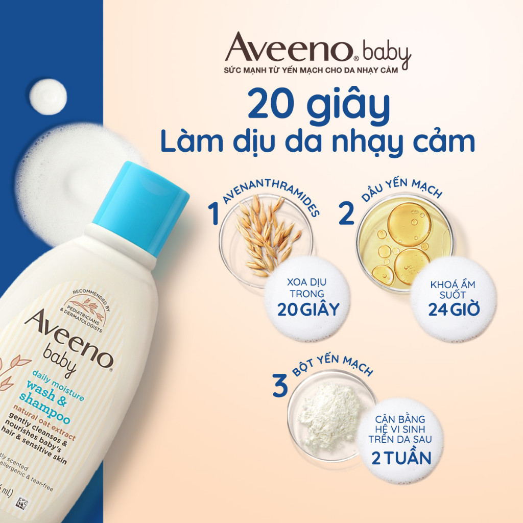 Ảnh Sữa tắm gội toàn thân Aveeno baby 236ml 2