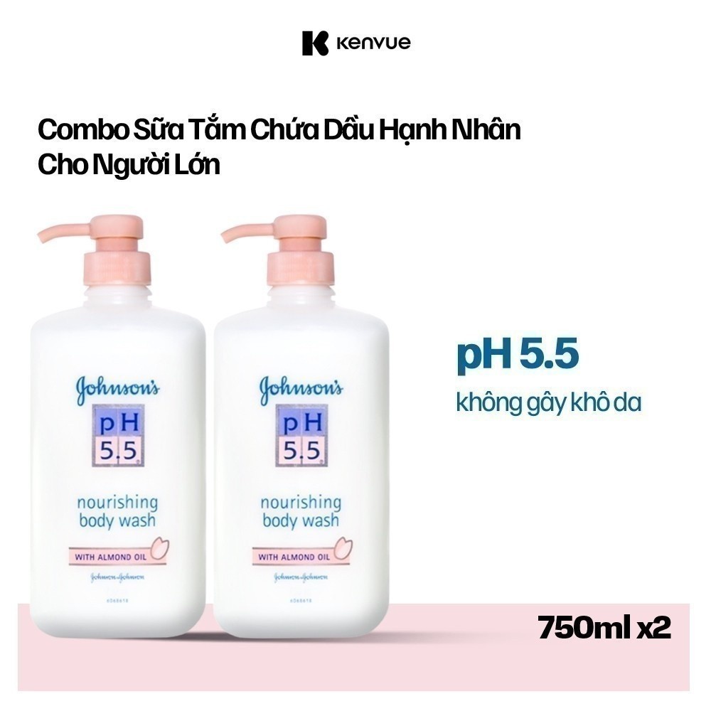 Ảnh Combo 2 Chai Sữa tắm Johnson's Adult dành cho người lớn - Dung tích 750mlx2 1