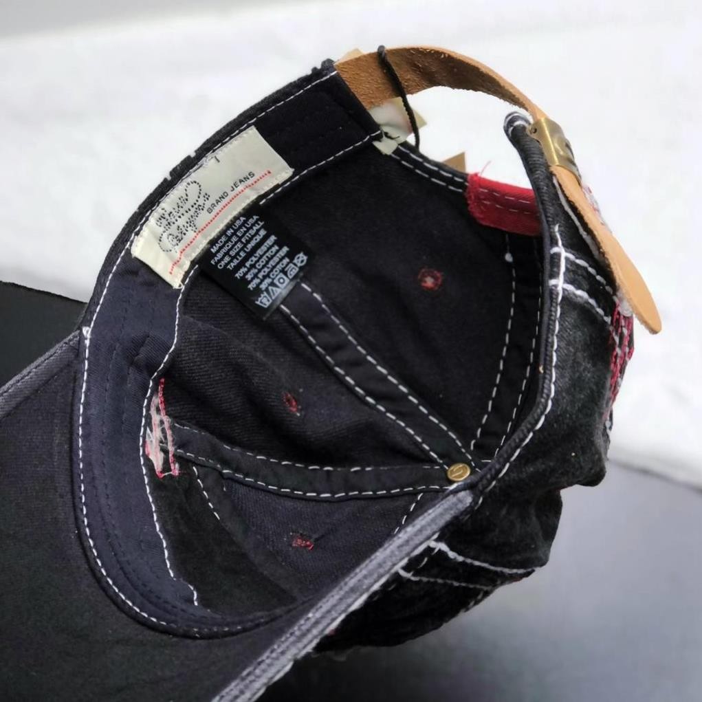 Nón nam, mũ lưỡi trai Ông Địa U rách vải phối jeans form đẹp thời trang đường phố