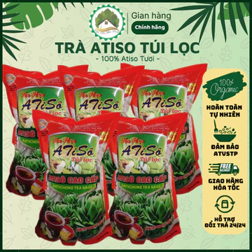 100 Túi trà - TRÀ TÚI LỌC ATISO ĐỎ CAO CẤP (LÀM TỪ 100% HOA)-Túi 200gr - Đặc sản Nhà Mình - Đà Lạt