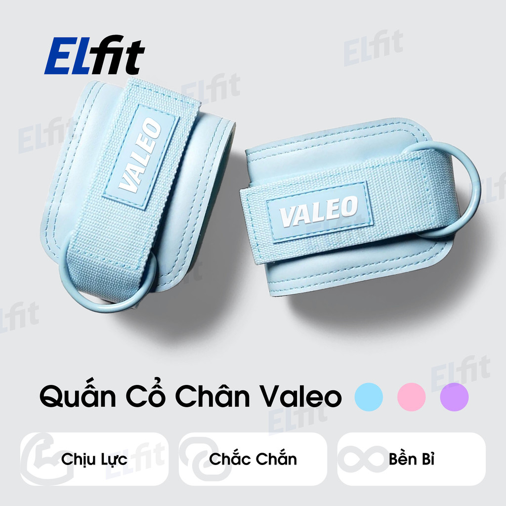[1 Chiếc] Quấn Cổ Chân Tập Gym Valeo Chất Liệu Da Đệm, Tập Chân Mông Với Cáp, Phụ Kiện Tập Gym Valeo - QCC-Valeo