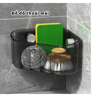 Kệ Đựng Đồ Rửa Chén Bát Hút Chân Không, Rổ lọc rác bồn rửa bát móc cốc hút chất liệu nhựa cao cấp, kho sỉ gia dụng alulu