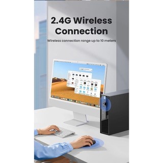 Chuột không dây 2.4G UGREEN MU105 | 4 mức điều chỉnh DPI | Độ yên tĩnh cao | Bảo Hành 18 Tháng 1 Đổi 1