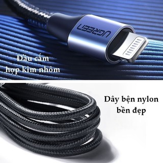 Cáp sạc USB C to Lightning đạt chuẩn MFi Ugreen US304 vỏ bện | Tốc độ truyền 480Mbps | Bảo Hành 18 Tháng 1 Đổi 1 |