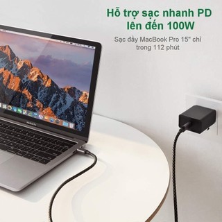 Cáp sạc Type C to Type C Ugreen US316 US334 PD100W - QC 4.0 | Tốc độ truyền 480Mbps | Bảo Hành 18 tháng 1 đổi 1 | 70427