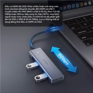 Ugreen Hub USB Type C hoặc USB 3.0 sang 4 cổng USB 3.0 | Hỗ trợ Micro USB 5V | Bảo hành 18 tháng | 70336 50985 35574
