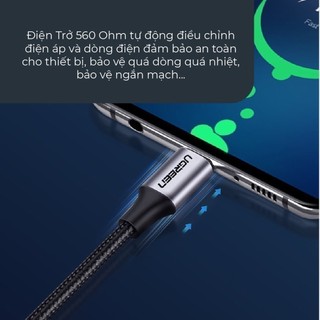 Cáp sạc USB C sang USB C Ugreen US261 Sạc nhanh PD 60W  | Tốc độ truyền 480Mbps | Bảo Hành 1 đổi 1 18 Tháng | 50149 5015