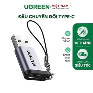 Đầu chuyển đổi USB-C sang USB 3.0 UGREEN US204 US276|Hỗ trợ tốc độ 200MB/s | Kích thước gọn nhẹ|Bảo Hành18 Tháng 1 Đổi 1