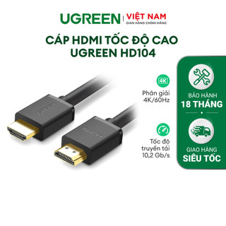 Cáp HDMI 2.0 tốc độ cao Ugreen HD104 Dùng cho Xiaomi Mi Box PS4 Bộ Chia HDMI Cáp Chuyển Đổi HDM | BH 18 tháng 1 đổi 1