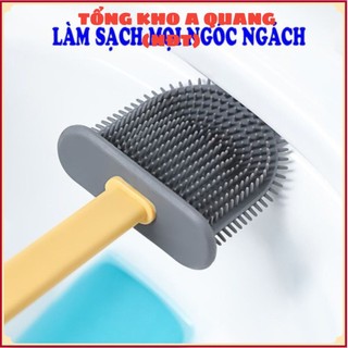 Chổi vệ sinh Silicon Có Hộp Đựng, cọ silicon vệ sinh bồn cầu toilet kích thước 9.8*4.3*36.5cm Mã: A3