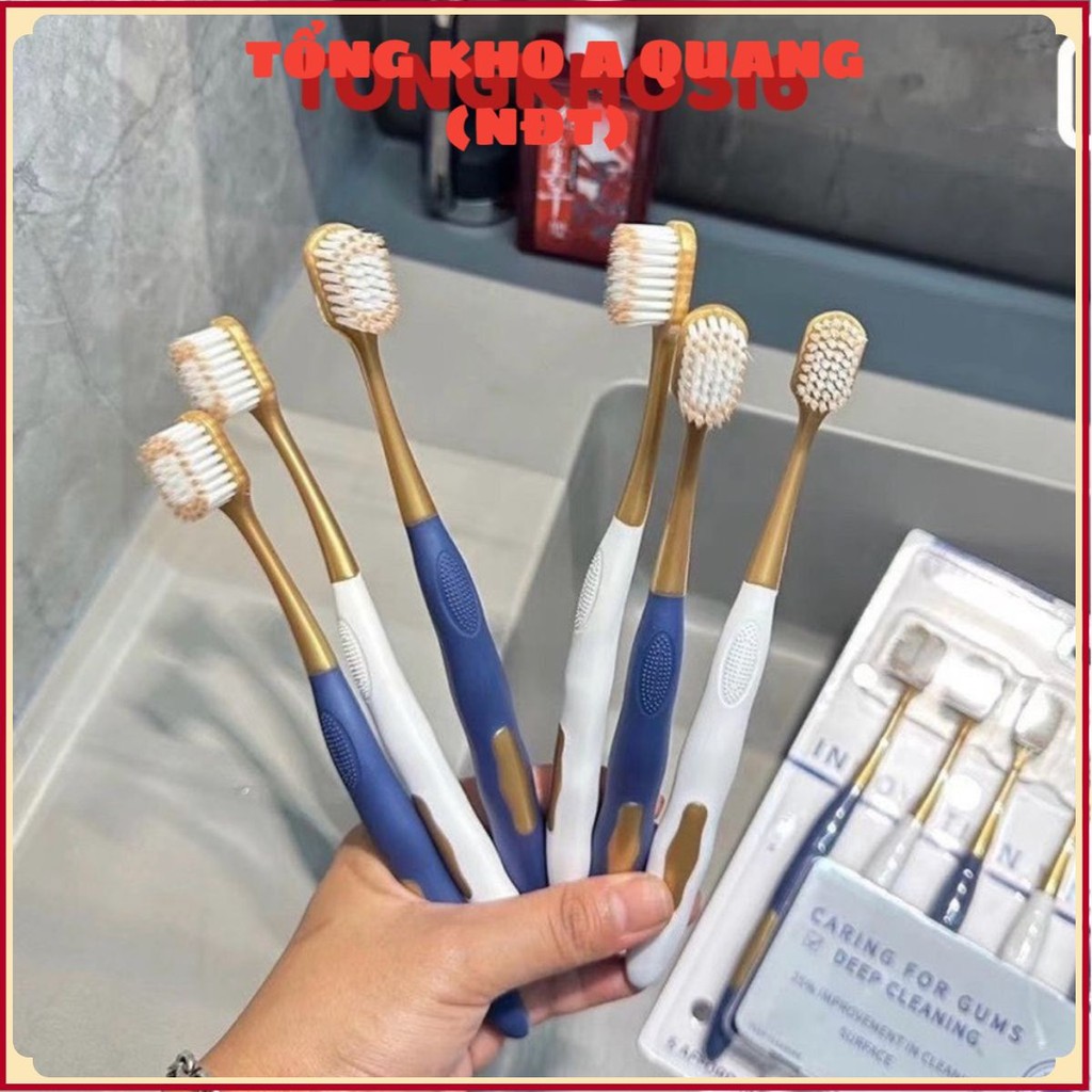 Set 6 Bàn Chải Đánh Răng Lông Tơ Mềm Mịn Không Đau Nướu Chải Êm - Bàn Chải Răng Lông Mịn Chăm Sóc Răng MIỆNG