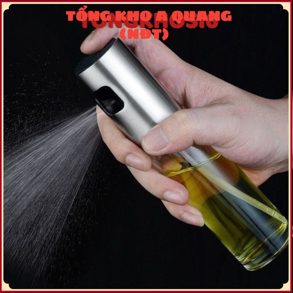 Bình Xịt Dầu Ăn SHODWE Thủy Tinh Cao Cấp Dung Tích 100ml, Dạng Phun Sương, Chai Xịt Dầu Nấu Ăn