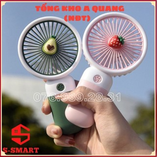 Quạt Mini Cầm Tay, Quạt Cầm Tay Mini Có Đế Để Bàn , 3 Chế Độ Gió, Nhỏ Gọn, Tiện Lợi, Pin 2 - 4 Tiếng