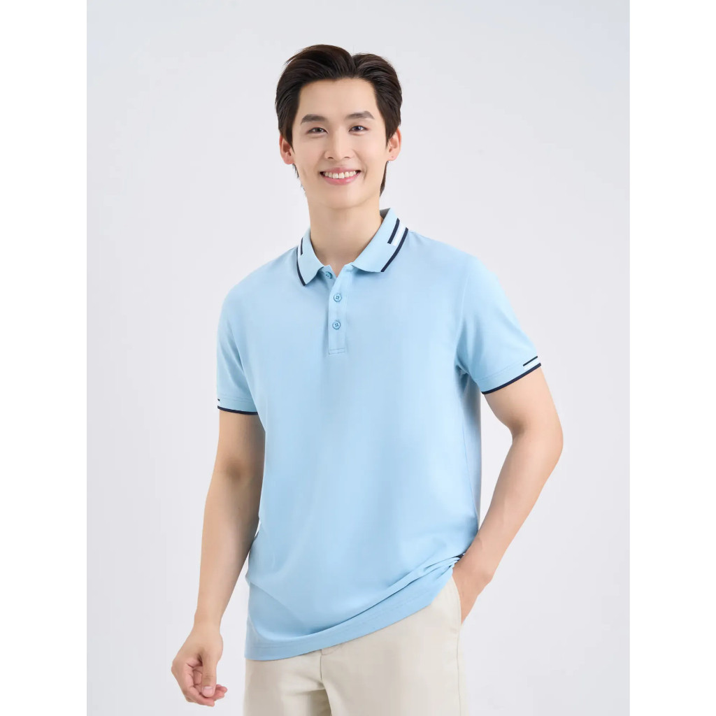 Áo polo nam CANIFA cổ bẻ cộc tay khác màu 8TP25A003