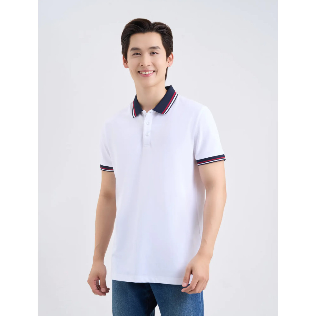 Áo polo nam CANIFA cổ bẻ cộc tay khác màu 8TP25A003