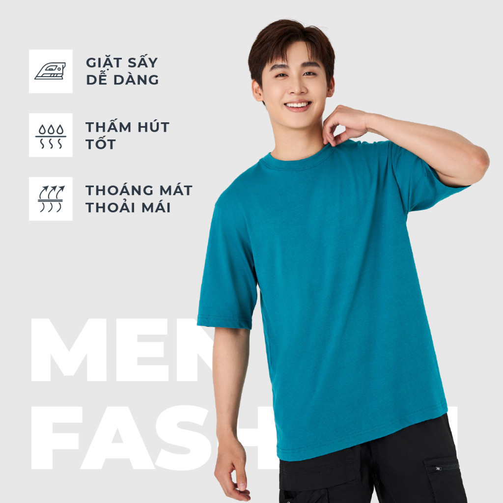 Ảnh Áo phông nam CANIFA chấT cotton tay cộc phom regular 8TS23A004 3