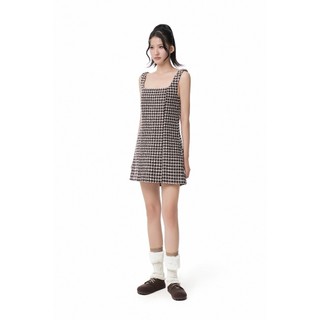 CARA Đầm babydoll hai dây nữ Somin chất tweed dày dặn