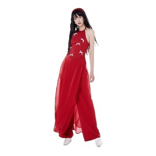 CARA Quần áo dài màu đen và đỏ chất thun poly co dãn thoải mái