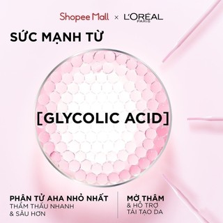 Kem dưỡng ban đêm dưỡng sáng mịn & mờ thâm nám L'Oreal Paris Glycolic (AHA) Bright [Glycolic+ Niacinamide] + 50ml