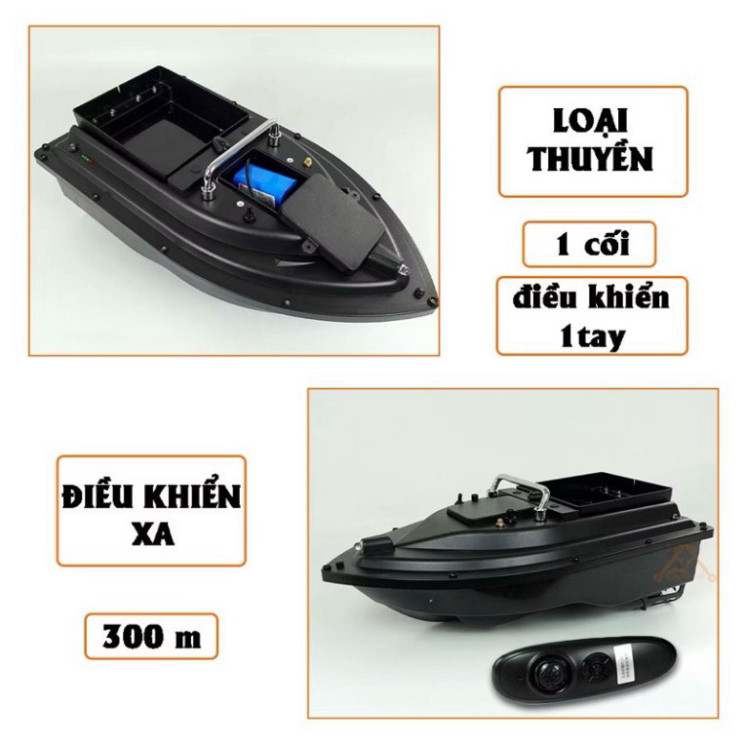 thuyền thả thính thả mồi câu hàng loại 1 điều hiển cách xa 500m điều hiển 1 tay