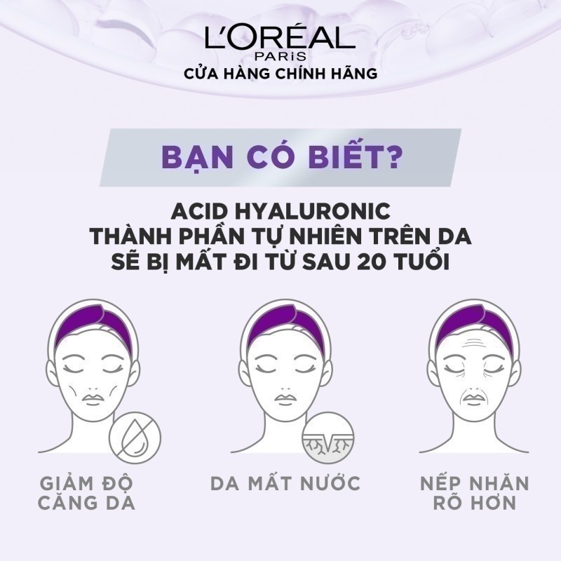 Ảnh Sữa rửa mặt cấp ẩm L'Oreal Paris Revitalift Hyaluronic Acid 100ml 3