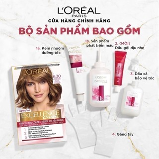 Màu nhuộm dưỡng tóc phủ bạc bảo vệ gấp 3 L'Oreal Paris Excellence Crème 172ml