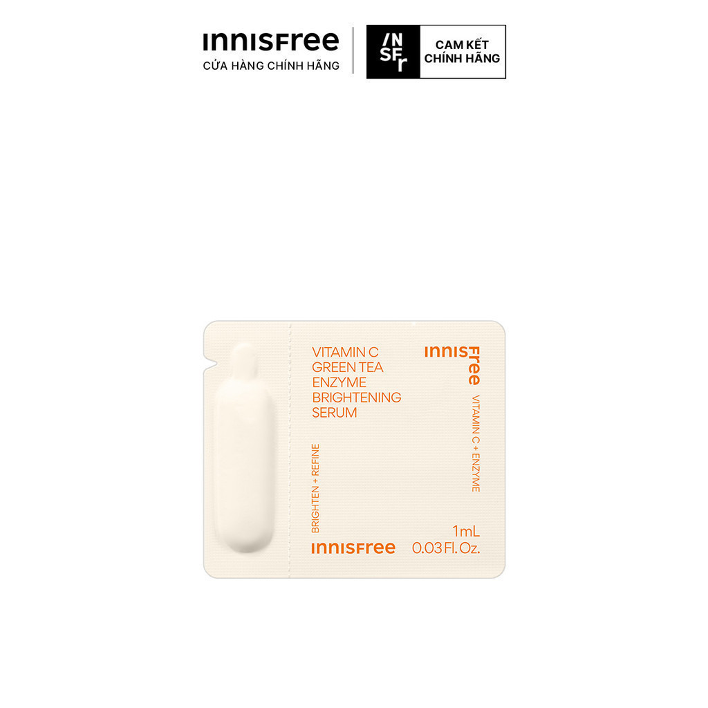 (Quà tặng không bán) Serum viên nang Vitamin C sáng da INNISFREE Green Tea Enzyme Brightening Serum 1ml