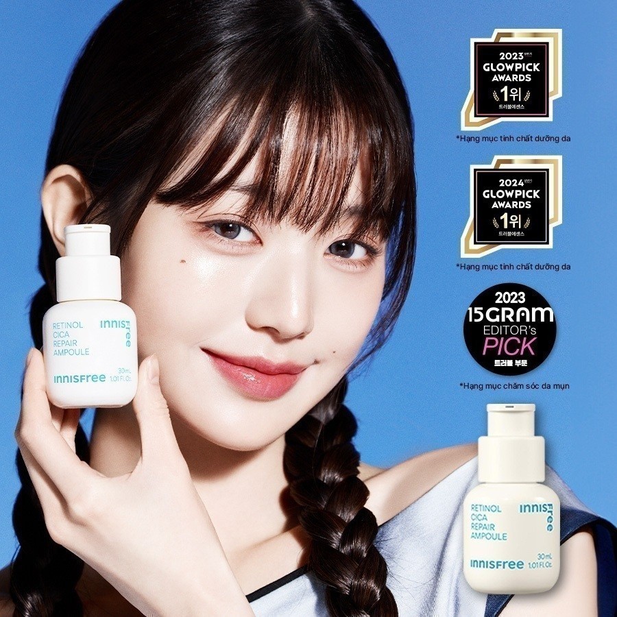 Ảnh Serum kiểm soát dầu mụn cho da láng mịn INNISFREE Retinol Cica Repair Ampoule 30mL 2