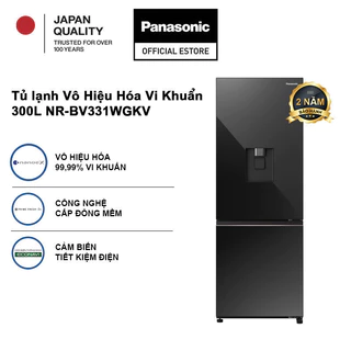 [TRẢ GÓP 0%] Tủ lạnh Panasonic Inverter 300 lít NR-BV331WGKV Đông mềm Làm đá tự động nanoe™ X