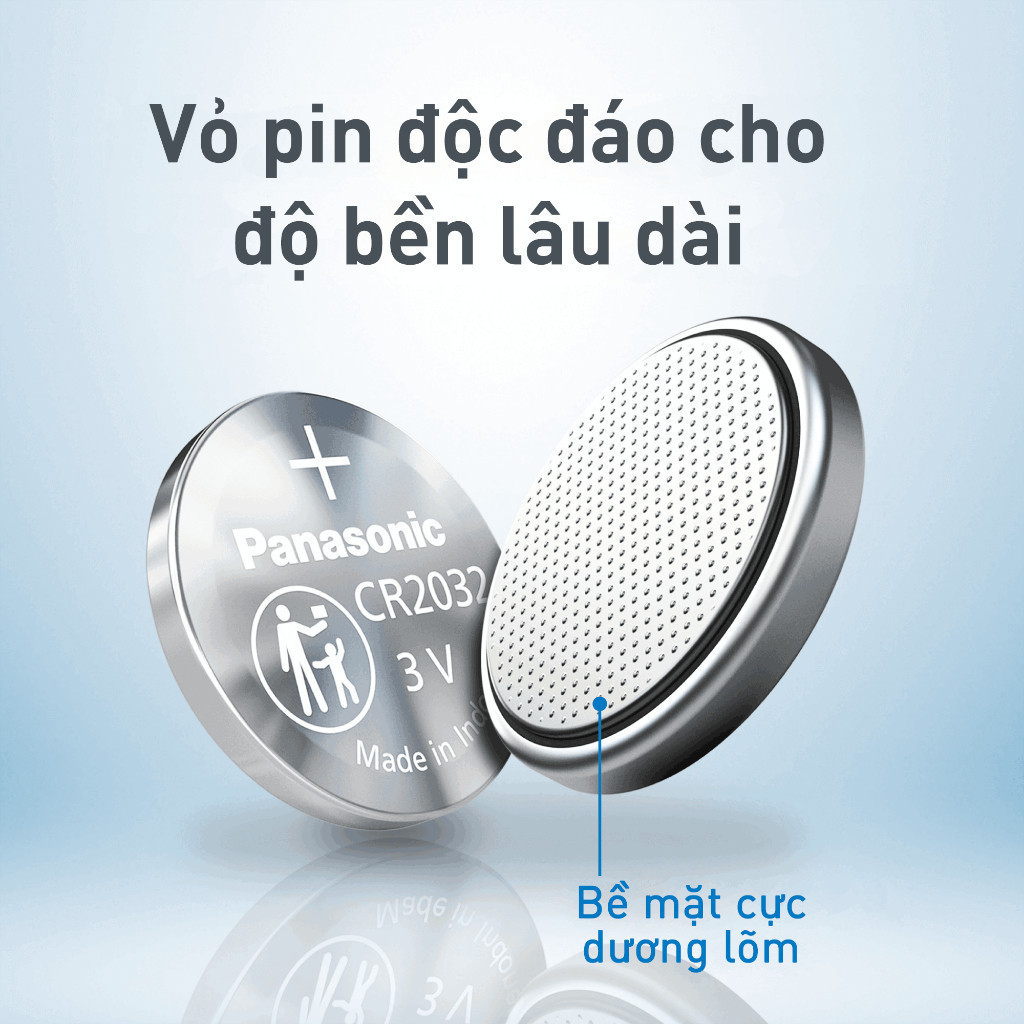 Ảnh Pin nút Panasonic CR-2032/5B (Vỉ 5 viên) - Hàng chính hãng 2