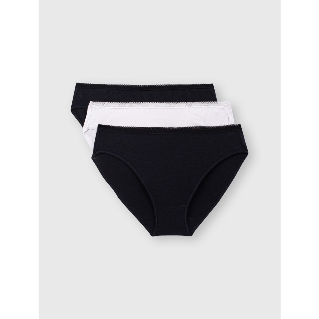Combo 3 quần lót nữ CANIFA viền ren chất liệu mềm mại 6US25A004